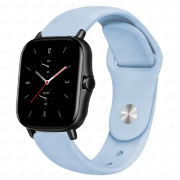 Klockarmband för Amazfit GTS/GTR-4-3-2-2e-Mini-Pro/stratos Sportarmband för Amazfit bip-US-3-Pro-Lite 20mm 22mm band ljusblå 28