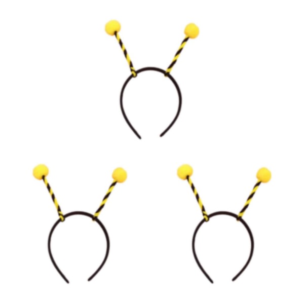 3.2.5 Bee Pannband Klä upp tentakel för födelsedagsfester Yellow Thin Strip 19cm×22cm 3Set