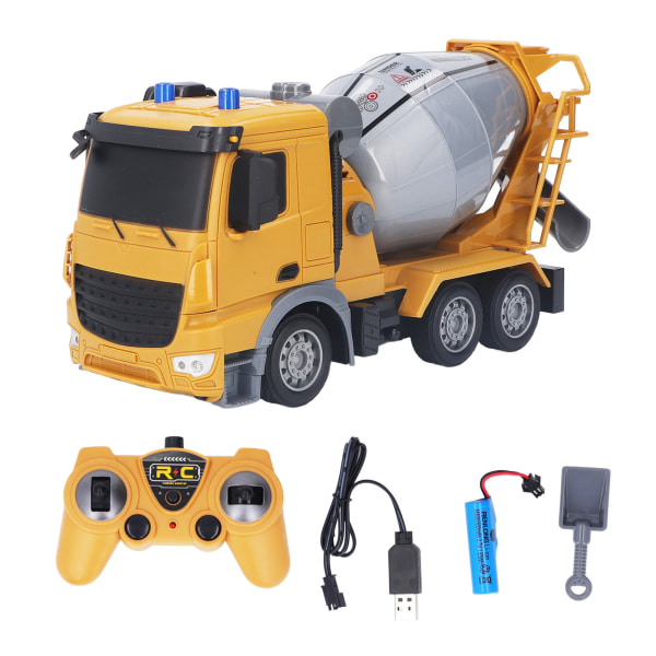 2,4Ghz fjernbetjening cementlastbil 6-hjulstræk RC cementlastbil byggelegetøj til børn