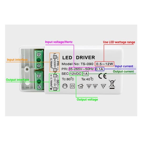 LED Strømforsyning LED Lys Drive Strøm Strømforsyning
