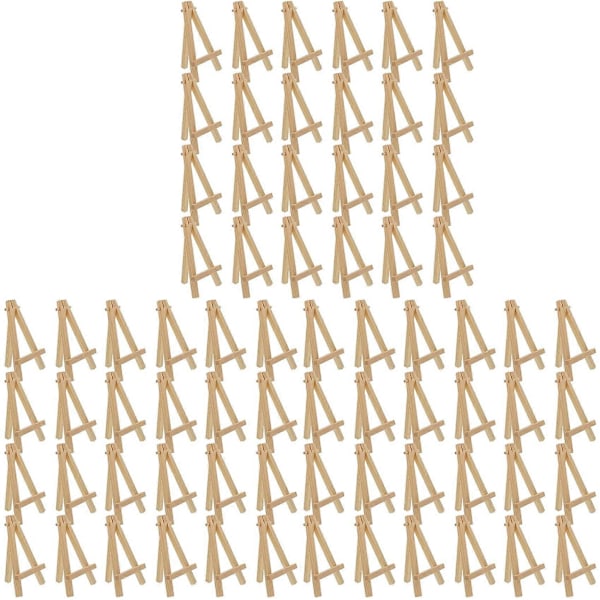 72 stk. 12,7 cm Mini Displaystativer i Tre, Staffelier, Bordstativer, Egnet for Barnehåndverk.pa