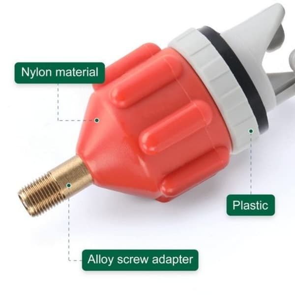 SUP-pumpeadapter for oppblåsbare båter, kompressorluftventiladapter, holdbar og lett å bruke, perfekt for rask oppblåsing