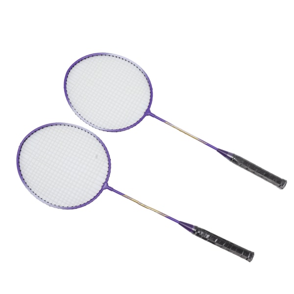 2 Styck Badmintonracket Ferrolegering Skidproof Handtag Lila Badmintonracket Set för nybörjarstudenter Professionell