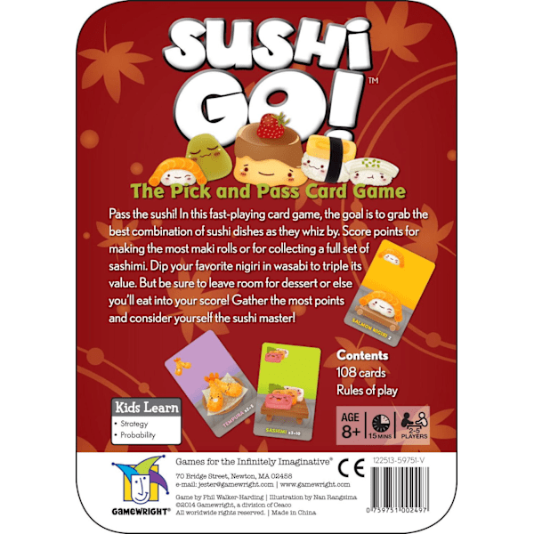 Go! - Korttipeli Pick And Pass Sushi Go! - Pi