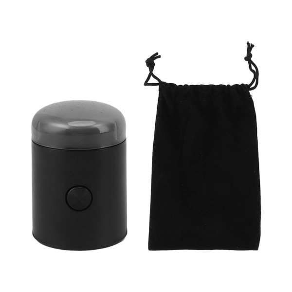 Mini sähköinen partaleikkuri miehille Ladattava kannettava matkataskupartaleikkuri viiksille sänkivartalon hoitoon musta pystyraitatyyli