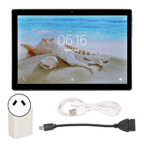 Android 10 Tablet 10,0 tuuman IPS HD Large Screen 4 Gt RAM 64 Gt ROM Dual SIM 5G WiFi 8 Core Tablet AU Plug 100?240V Gold AU Plug