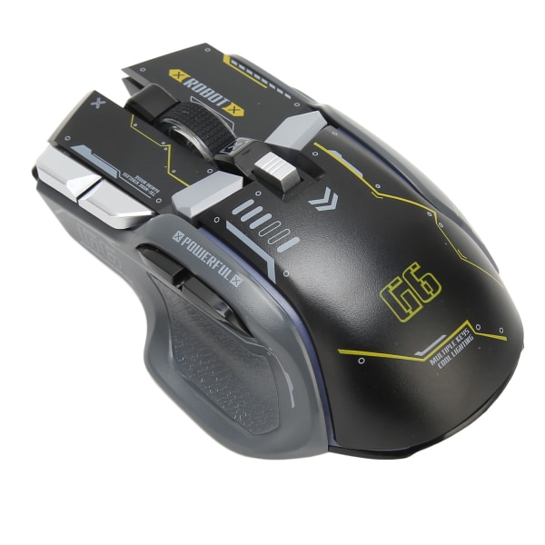 Gaming Mouse 2.4G kablet Bluetooth 3 Mode 5 Justerbar DPI spillmus med 11 RGB lys for Windows for Android for IOS Black