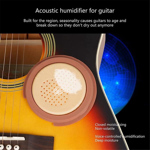Gitarfuktare Akustisk Gitarr Ljudhålsfuktare Gitarr Humidor Pack Fuktningsinstruktioner