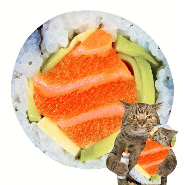 Rolig varm matfilt Supermjuk plysch filt till sängsoffa Överkast Dekorativ camping picknick vinter varm filt lax salmon Round35inch(0.9m))