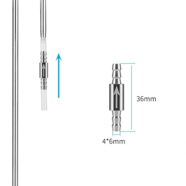 CO2-ventil för akvarium, enkelriktad, CO2-diffusor, CO2-droppräknare