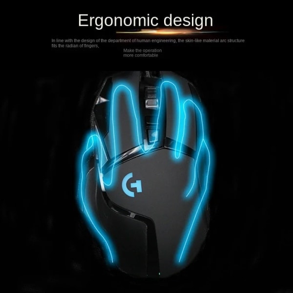 G502 HERO højtydende kablet gamingmus, HERO 25K-sensor, 25.600 DPI, RGB, justerbare vægte, 11 programmerbare knapper, intern hukommelse_paris