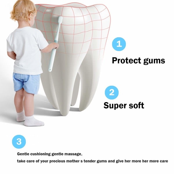 2-pack extra mjuk tandborste, ultramjuk tandborste för vuxentandborste Bra rengöringseffekt för känsliga tänder Oral Gum Recession