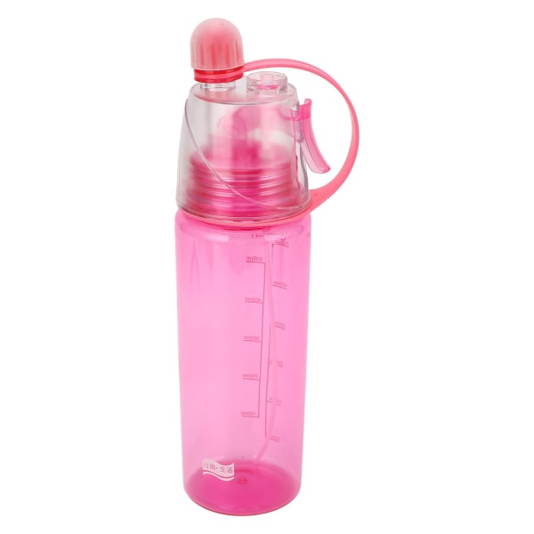 Vattensprayflaska Klar skala Plastflaska med stor kapacitet för sportvandring Picknick Rosa