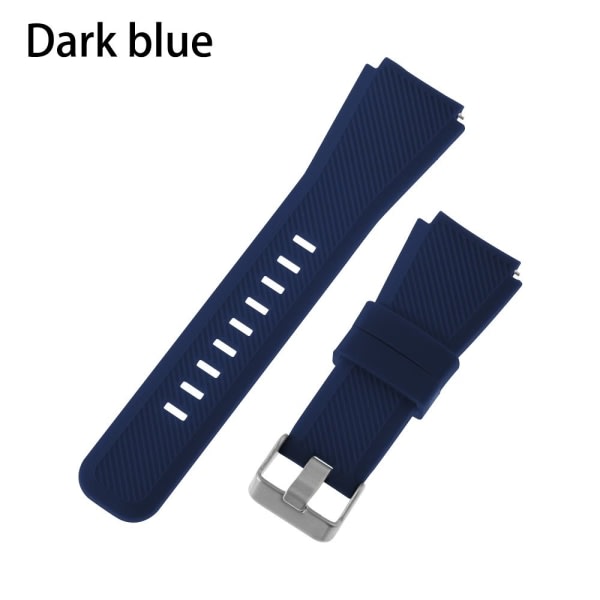 För Huawei Watch GT/GT2 Watch Band Silikonrem 22 mm rem mörkblå dark blue