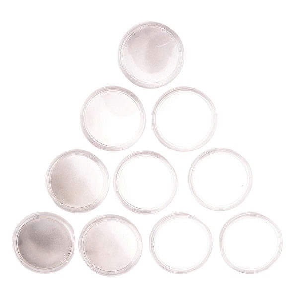 10 st Blanka, Graveringsämnen Mynt, 40mm Diameter med Akrylskyddsbox (Zinklegering).pa