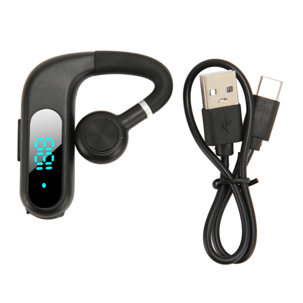 Bluetooth kuuloke V5.3 melua vaimentava hands free -kuuloke Ultrakevyt kannettava 180 astetta pyörivä mikrofoni yrityksille musta