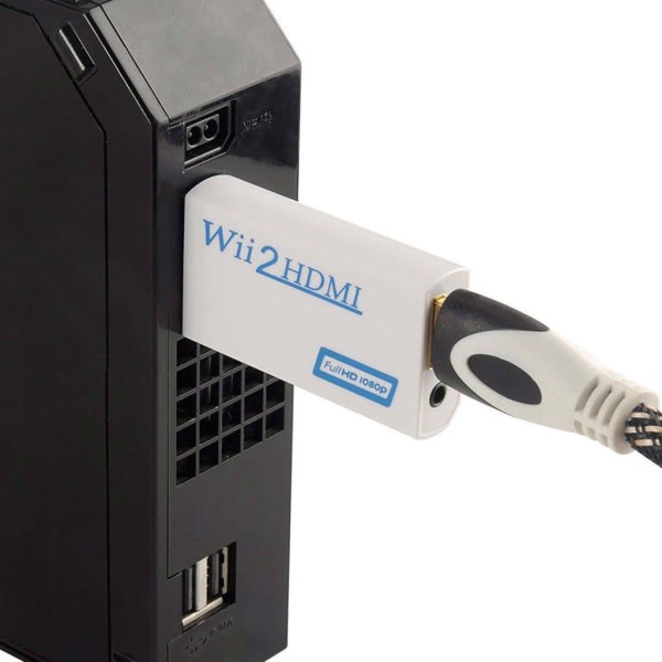 Nintendo Wii till HDMI-adapter - full HD 1080p Vit