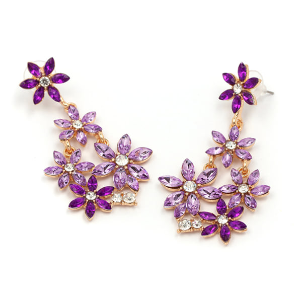 1 par ömtåliga örhängen Dam Dam Fashionabla smycken Tillbehör Örhänge (lila)