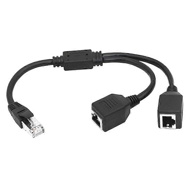 RJ45 1 hann til 2 hunn Ethernet-splitterkabel for Super Cat5, Cat6, Cat7 LAN Ethernet-nettverk Ext.pa