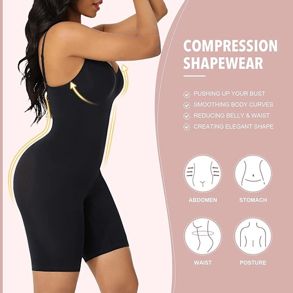 Body Shapewear Slimming Underkläder SVART 3XL musta black 3XL