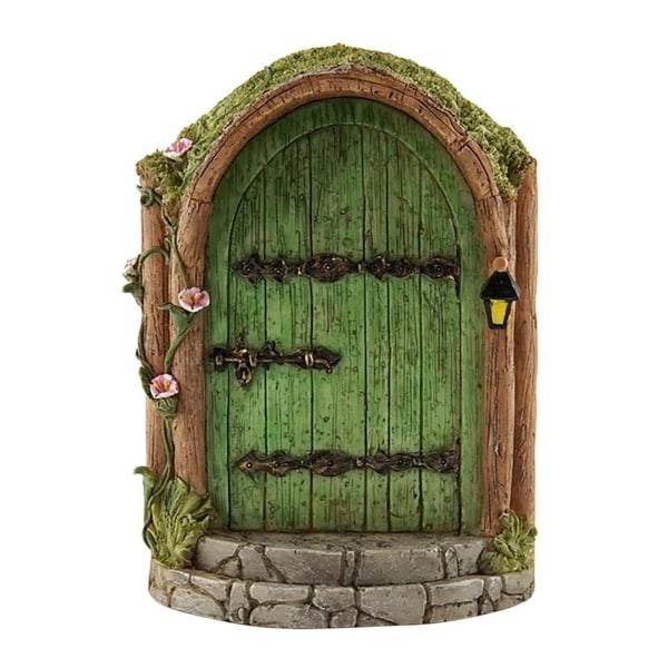 Miniature Pixie Elf Fe Dør Træ Have Vinduesdør Jul—PA