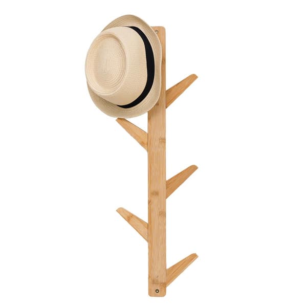 Seinään kiinnitettävä vaaterekki, bambu - 78 cm