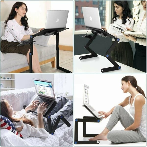 Smart Justerbart Laptopbord 17 tum Svart—pa