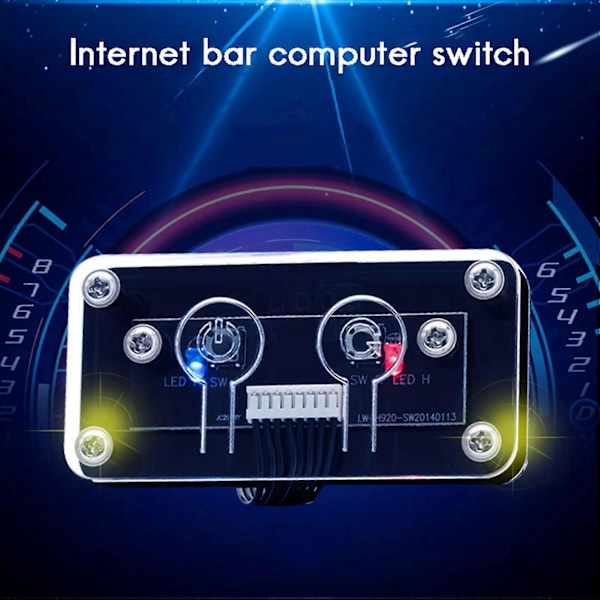 3X Stationär Dator Switch Extern Strömbrytare Strömknapp+Restartknapp PC-Chassi Strömförsörjning B.pa