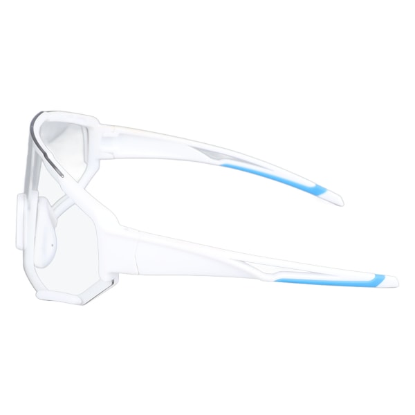 Cykelglasögon TR90 UV-skydd Vanligt PC Färgskiftande sportsolglasögon för ridning Löpning Fiske Vit