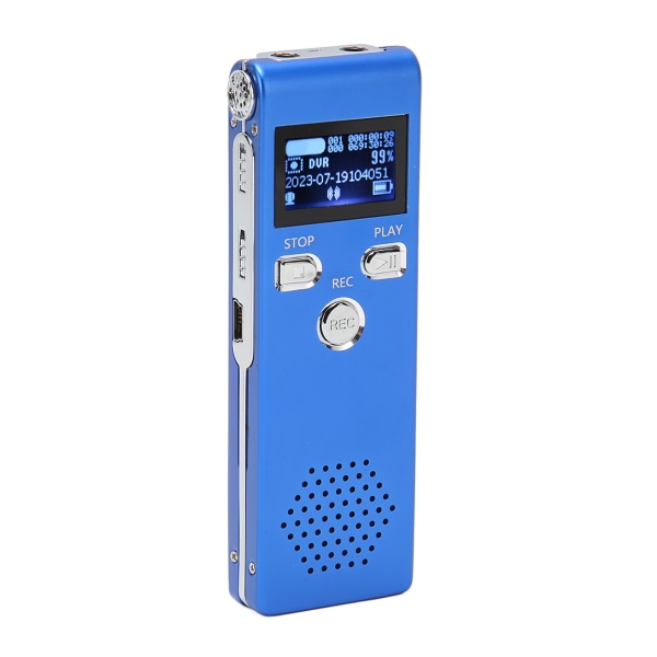 Digital röstinspelare HD-brusreducering Stereo MP3-inspelare med inbyggda dubbla mikrofoner för föreläsningsintervju 8GB