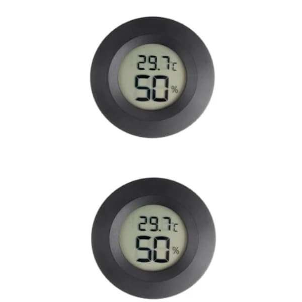 Mini hygrometertermometer, LCD digital hygrometer, liten inomhushygrometertermometer, hemtermometerhygrometer, reptil 2st