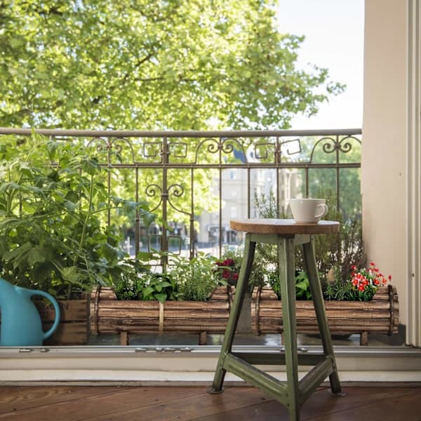 Blomsterkasse i tre, sett med 2