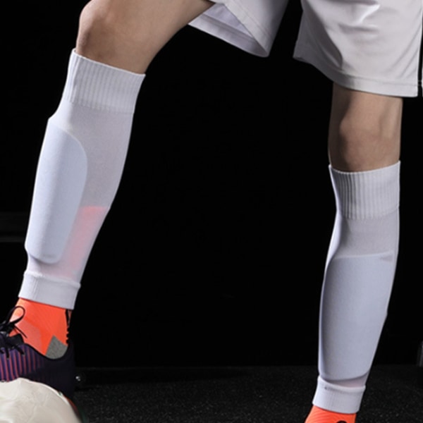 2 par leggbeskyttere leggbeskytter sokker nylon str. 38?47 Sportstilbehør for fotball fotball hvit