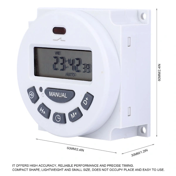 L701 Mini LCD-display Digital Timer Tidsstyringsbryder (220V)