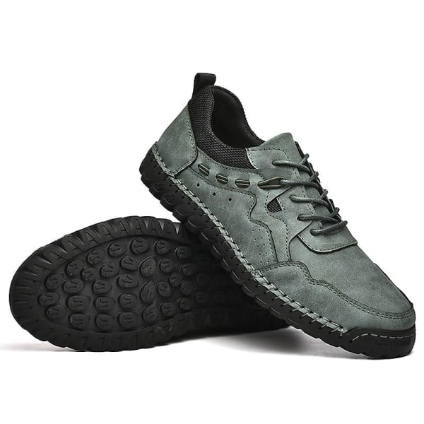 Herrar Mode Sneakers Löparskor Halkfria Casual Skor K8903 Grön 46