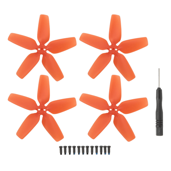 4st Drone Plast Lättvikt Hög stabilitet Ljus färg för Avata propellrar med skruvmejsel Orange
