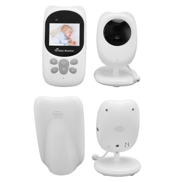 Video babymonitor 2,4 tommers skjerm 2-veis snakk 150 m rekkevidde Farge Night Vision babymonitorkamera med vuggesanger 100?240V AU-plugg