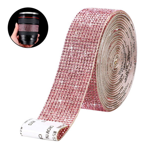 Selvklæbende Rhinestone Strips Diamond Bling Crystal Ribbon