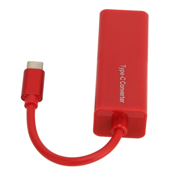 DC til USB C-adapter 65W PD DC til USB C-konverter DC-strømadapter 5,5X2,1 mm Hunn til USB C hannadapter Rød