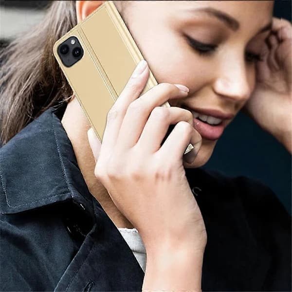 Til iPhone 14 Etui Magnetisk Lukning Læder Telefoncover Kortplads Visningsstativ