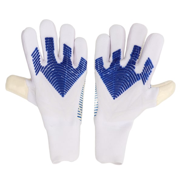 Yksi pari jalkapallomaalivahdin hansikkaat vahvalla kämmenellä olevalla sormisuojauksella luistamaton lateksi ja nylon hengittävä jalkapallomaalivahdin käsine 8