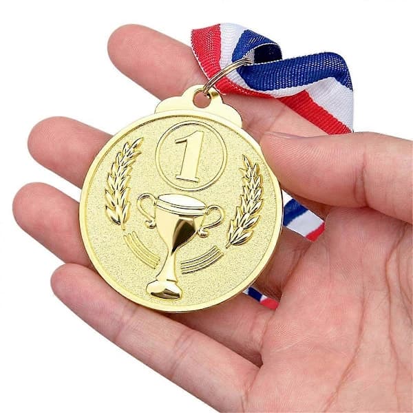 12 st Prismedaljer Guld Silver Brons Vinnarmedaljer 1:a 2:a 3:e Priser för Tävlingar