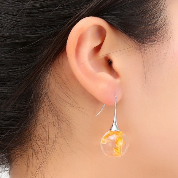 Kvinnor flicka legeringsörhängen lysande hänge örhänge fest smycken dekoration present orange