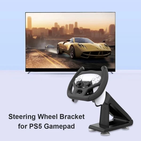 Rattet til racerspil til Playstation 5 PS5, spilcontroller i sort, onesize