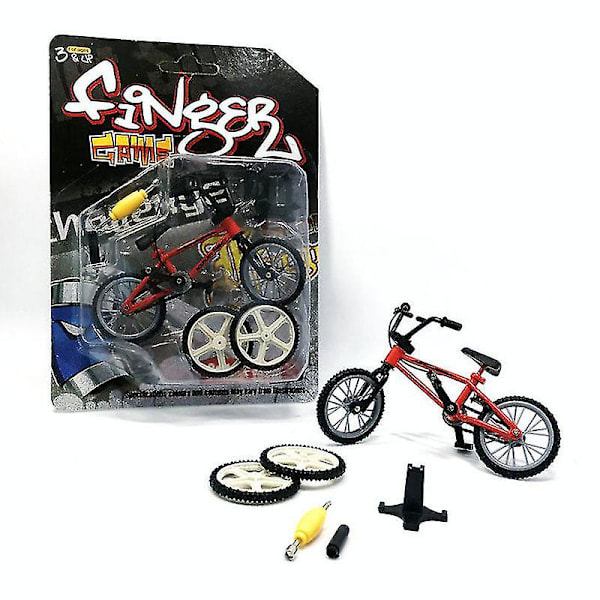 Mini Sormipyörä BMX seoksesta Leluja lapsille Pojat Sormipotkulauta Uutuus Gag Kilpa-lelu Sormilauta Brinquedos Lahja Punainen