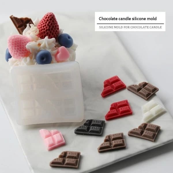 Lysforme lys stearinlys DIY støbeforme i silikoneform MJ10 Chokolade