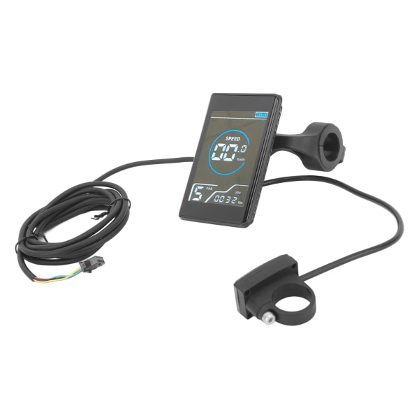 Elektrisk cykel LCD-skärm ABS Vattentät multifunktionell femstiftsanslutning LCD-färgskärmsmätare Kontrollpanel för cykelskotermodifiering