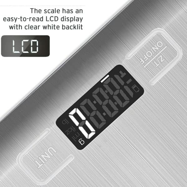 Digital Kitchen Scale, Professional Electronic Scale with LCD Display