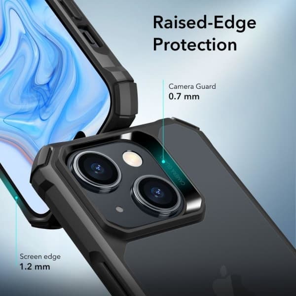 ESR iPhone 15 Kuori Air Armor Himmeä Musta