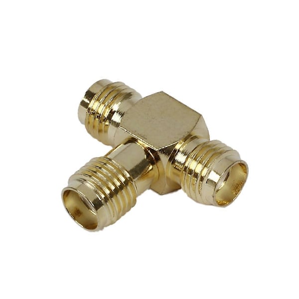 1 kpl SMA Naaras - Kaksi SMA Naaras Kolminkertainen T RF-sovitinliitin & 1 kpl 2.4GHz 16DBI-18DBI WLAN Wi.pa